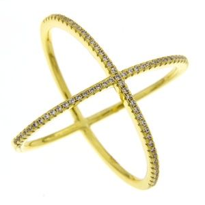 Cubic Zirconia gold ring